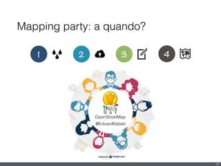 Mapping party: a quando?
37
1 2 3 4
@EduardNatale
OpenStreetMap
 