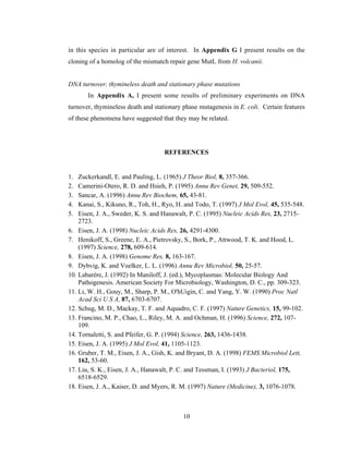 Evolution of DNA repair genes, proteins and processes | PDF