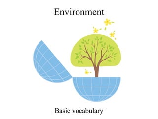 Environment

Basic vocabulary

 