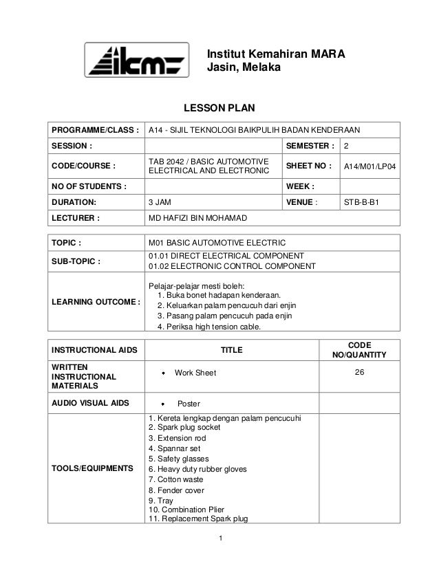 14. ganti palam pencucuh kenderaan