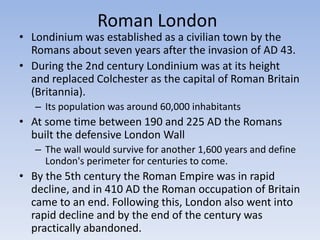 London. Founded 14. history of london | PPTX