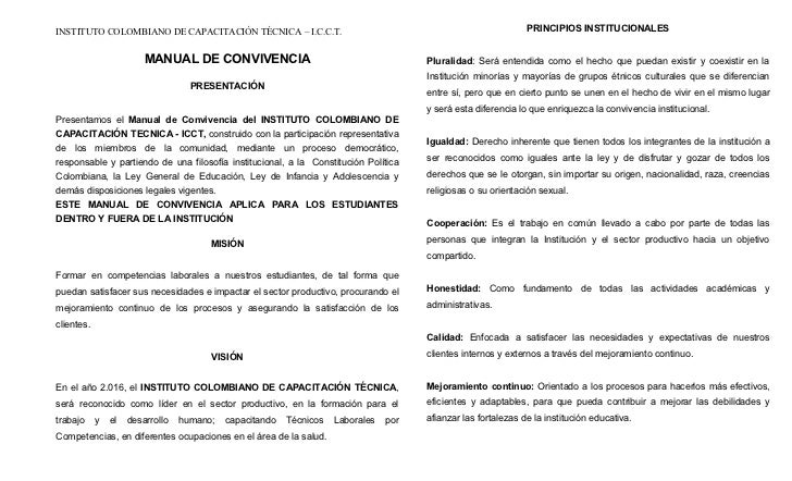 Manual de convivencia 2012