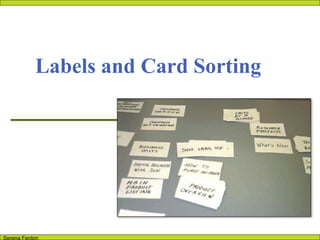 Labels and Card Sorting
Serena Fenton
 
