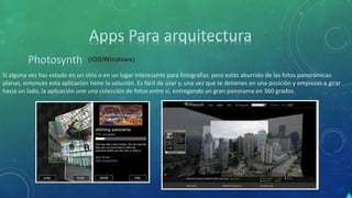 Si alguna vez has estado en un sitio o en un lugar interesante para fotografiar, pero estás aburrido de las fotos panorámicas
planas, entonces esta aplicación tiene la solución. Es fácil de usar y, una vez que te detienes en una posición y empiezas a girar
hacia un lado, la aplicación une una colección de fotos entre sí, entregando un gran panorama en 360 grados.
(iOS/Windows)
 