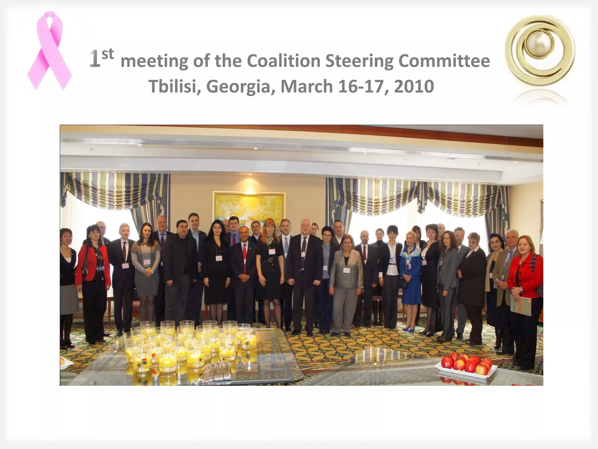 1st meeting of the Coalition Steering Committee
       Tbilisi, Georgia, March 16-17, 2010
 
