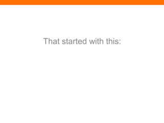 That started with this:
 