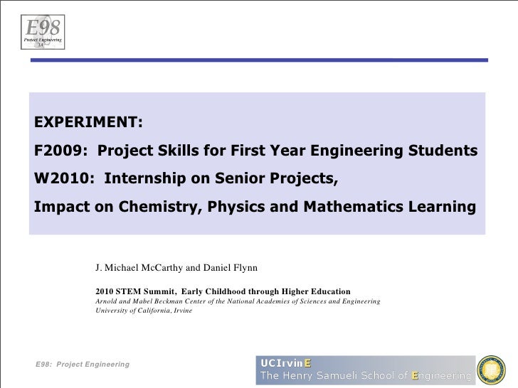 project skills for engineering students michael mccarthy internship for first year engineering students