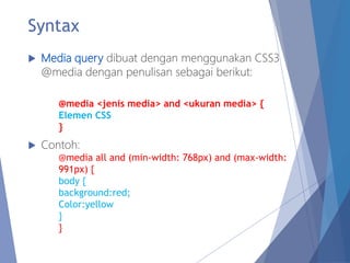 14 media query | PPTX