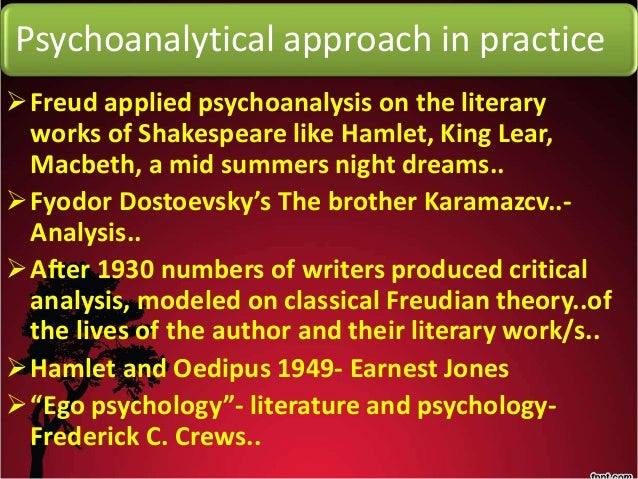 psychoanalytic approach in literature