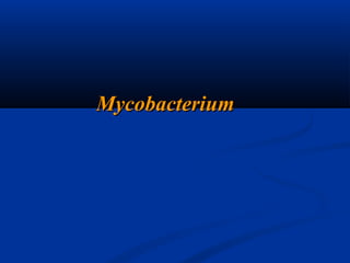 MycobacteriuMycobacteriumm
 