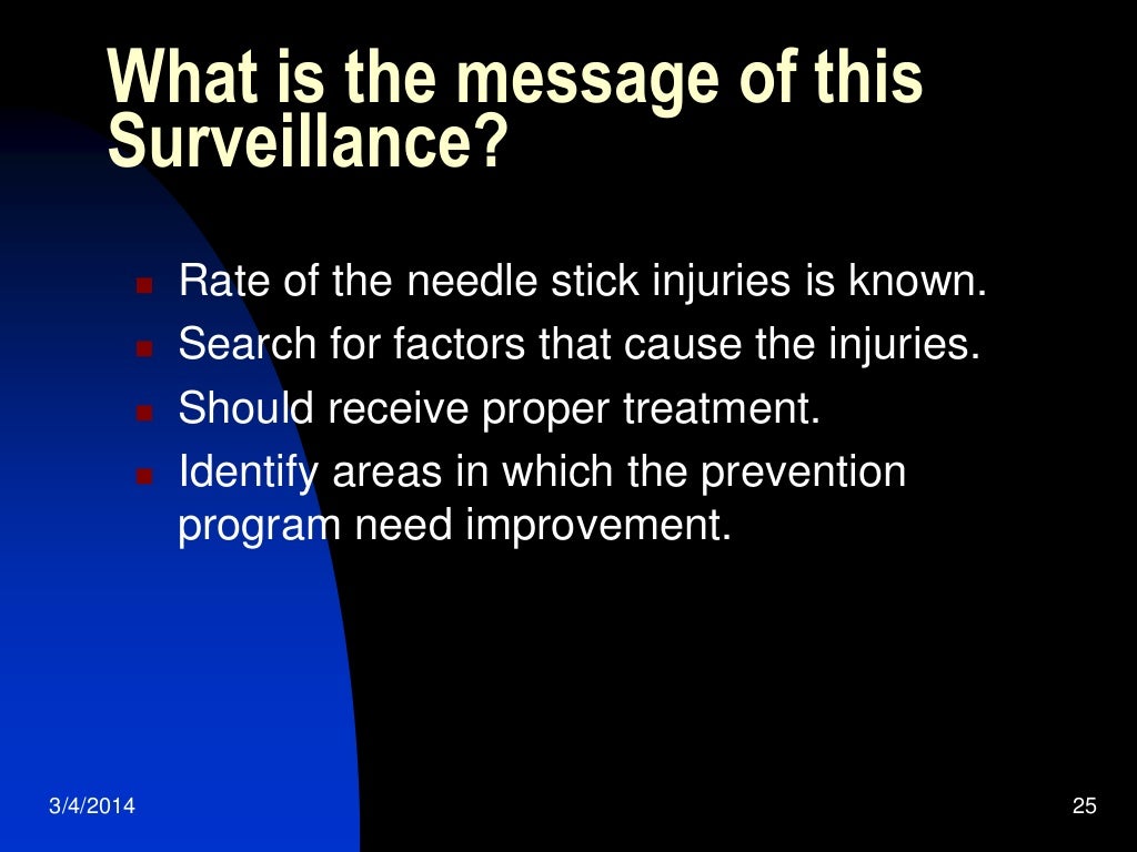 14 needlestick injuries among health care workers