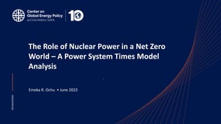 The Role of Nuclear Power in a Net Zero World - A Power System Times ...