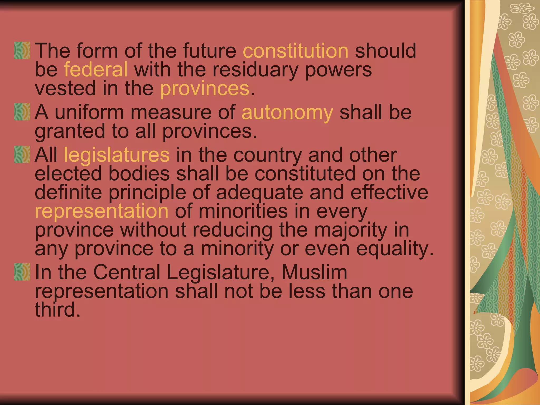 14 Points Of Jinnah | PPT