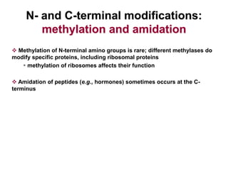 Post Translational modifications | PPT