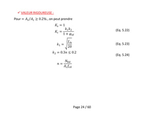 Page 24 / 60
 VALEUR RIGOUREUSE :
Pour , on peut prendre
(Eq. 5.22)
(Eq. 5.23)
(Eq. 5.24)
 