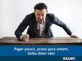 Pagar pouco, prazo para ontem.
Saiba dizer não!
 