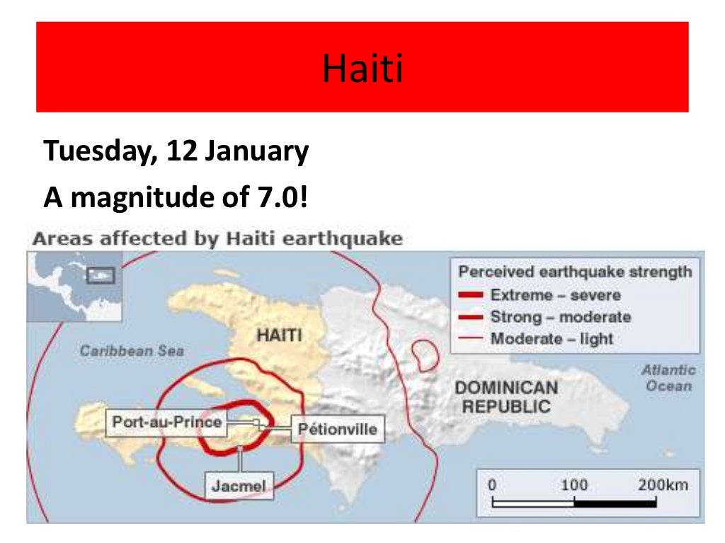 Earthquake lesson using Haiti as a case study
