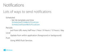 ScheduledTileNotification
ScheduledToastNotification
 