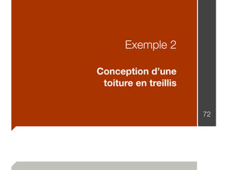 Exemple 2
Conception d’une
toiture en treillis
72
 