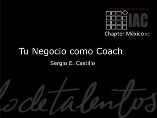 Tu Negocio como Coach
      Sergio E. Castillo




                           1
 
