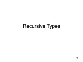 45
Recursive Types
 