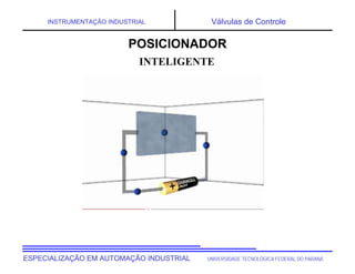 UNIVERSIDADE TECNOLÓGICA FEDERAL DO PARANÁ
ESPECIALIZAÇÃO EM AUTOMAÇÃO INDUSTRIAL
INSTRUMENTAÇÃO INDUSTRIAL Válvulas de Controle
INTELIGENTE
POSICIONADOR
 