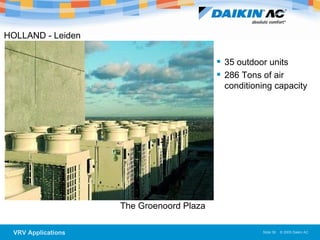 HOLLAND - Leiden   The Groenoord Plaza  35 outdoor units 286 Tons of air conditioning capacity 