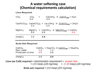 A water softening case
(Chemical requirements calculation)
 