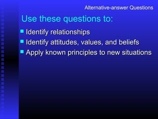 Writing effective questions and tests | PPT