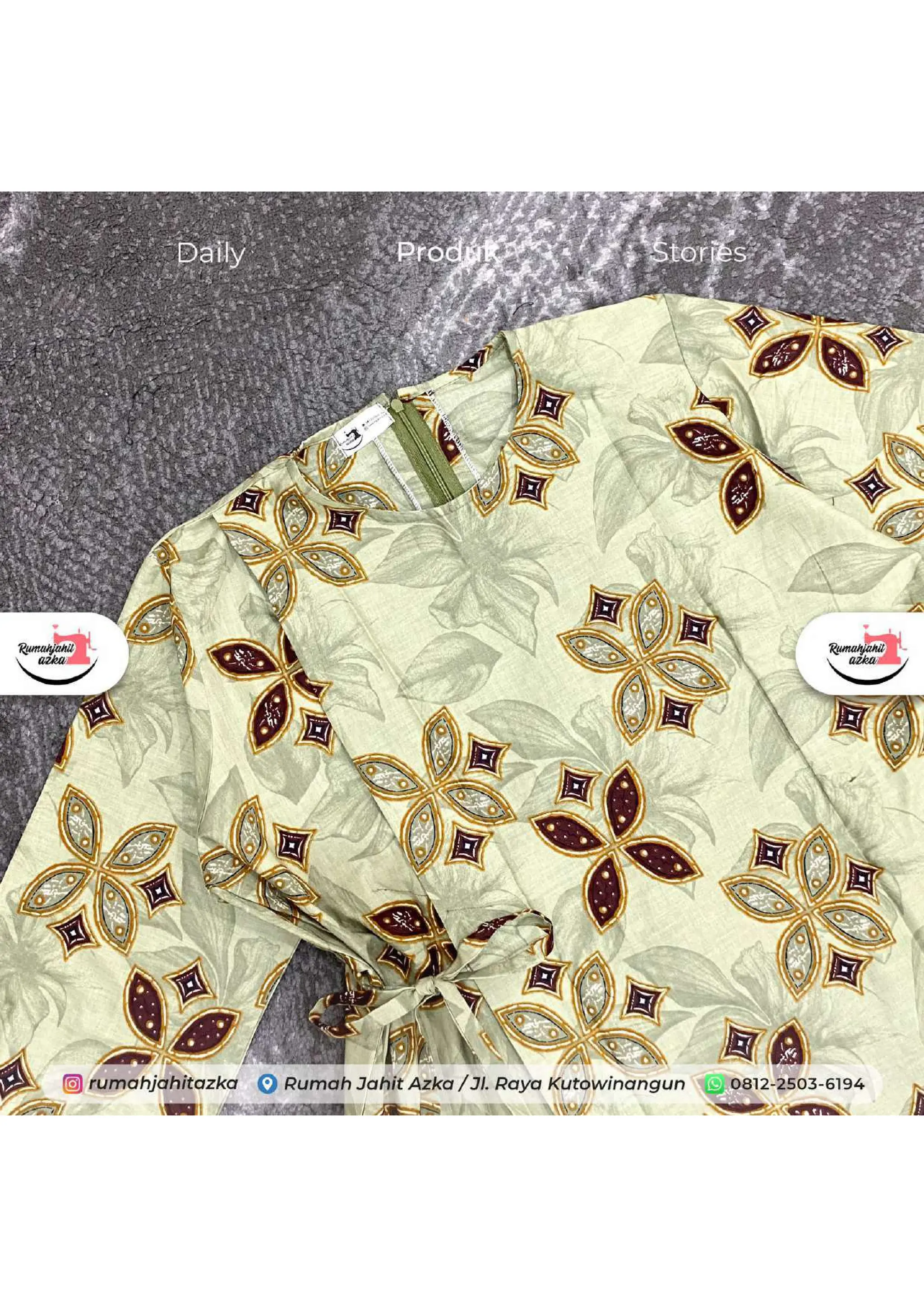 Blouse Batik Model Kekinian Rumah Jaht Azka | PDF