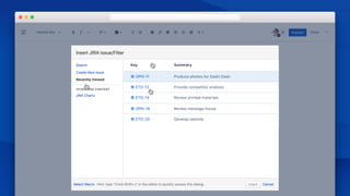 Priority
MEDIU
HIGH
LOW
R
/jiraKey
OPN-11
ETO-12
ETO-14
OPN-18
ETO-20
Produce photos for Dashi Dash
Provide competitor analysis
Review printed materials
Review message house
Develop website
Summary
 