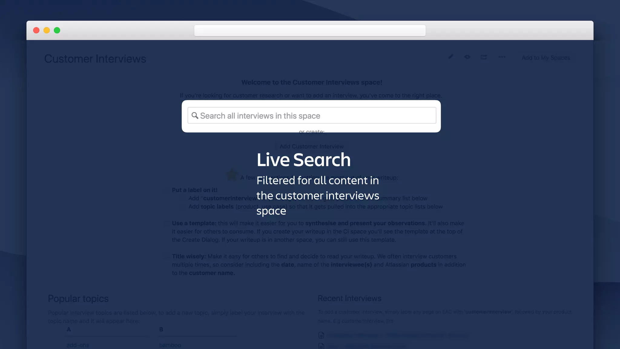 Live Search
Filtered for all content in
the customer interviews
space
 