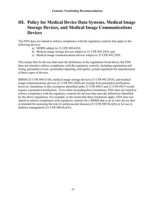 FDA Medical Device Guidance | PDF