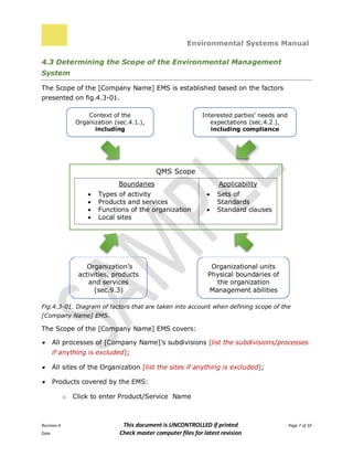 Example Ems Scope ISO 14001.2015 EMS Manual Template (preview) | PDF