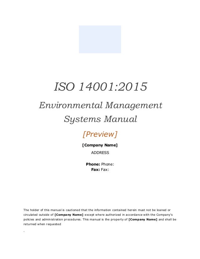 Iso 14001 2015 Ems Template Iso 14001 2015 Ems Template
