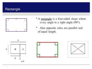 Rectangle Angle Examples introduction to geomtrey and principles of angles | PPTX