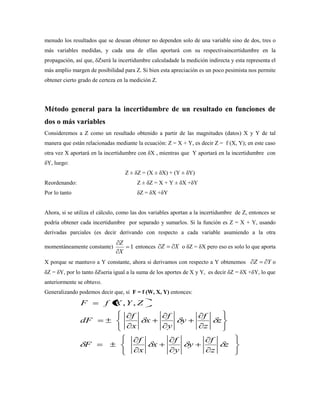 incertidumbre en las mediciones | PDF