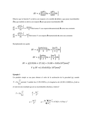 incertidumbre en las mediciones | PDF
