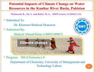 Potential Impacts of Climate Change on Water Resources in the Kunhar ...