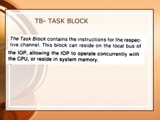 TB- TASK BLOCK
 
