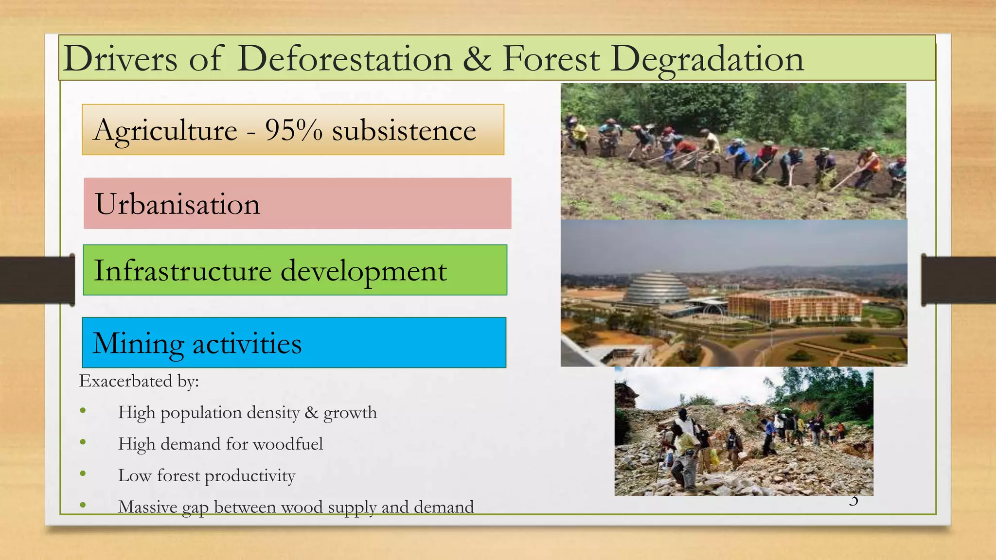 Desertification In Rwanda IUCN, Forest Landscape Restoration in Rwanda (Felix Rurangwa) | PPTX