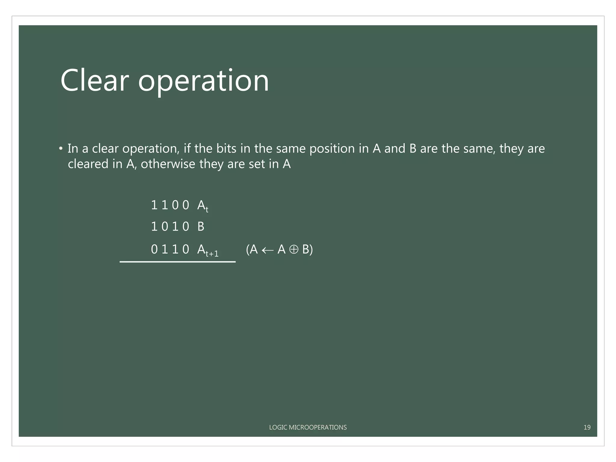 Logical micro-operations | PPTX