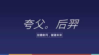 夸父。后羿
放膽射月，營建未來
 