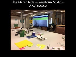 The Kitchen Table – Greenhouse Studio –
U. Connecticut
 
