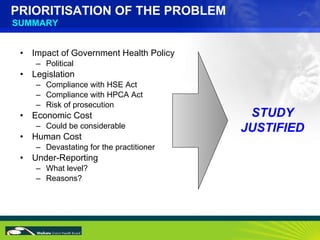 <ul><li>Impact of Government Health Policy </li></ul><ul><ul><li>Political </li></ul></ul><ul><li>Legislation </li></ul><u...