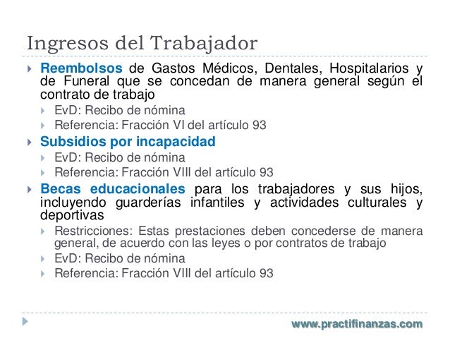 Ingresos Libres de Impuestos para Personas Físicas (LISR 2014)