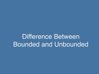 Difference Between
Bounded and Unbounded!

 