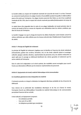 Coca-Cola : accord télétravail