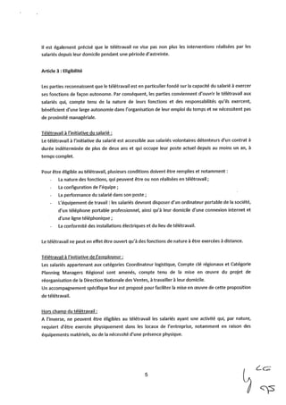 Coca-Cola : accord télétravail