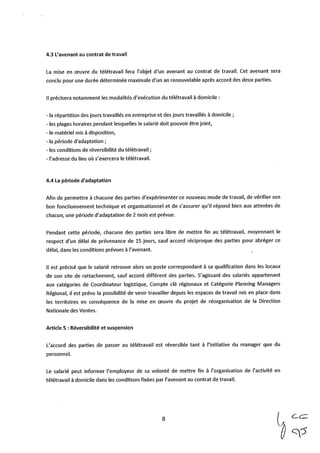 Coca-Cola : accord télétravail